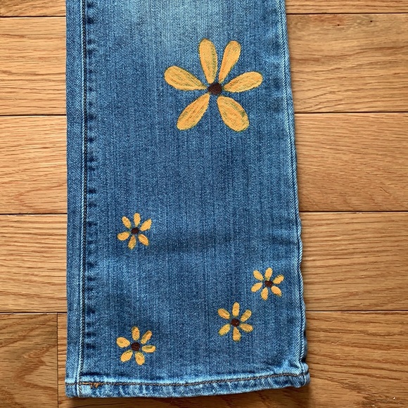 American Eagle Slim Boot - hand painted jeans - Picture 2 of 5